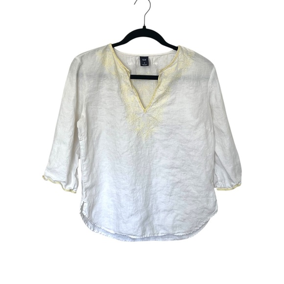 GAP White Linen Top - Picture 1 of 8